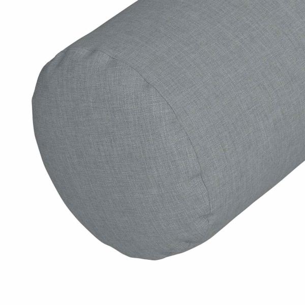 Bolsterkissen 2 pcs Hellgrau Ø 15 x 40 cm Stoff
