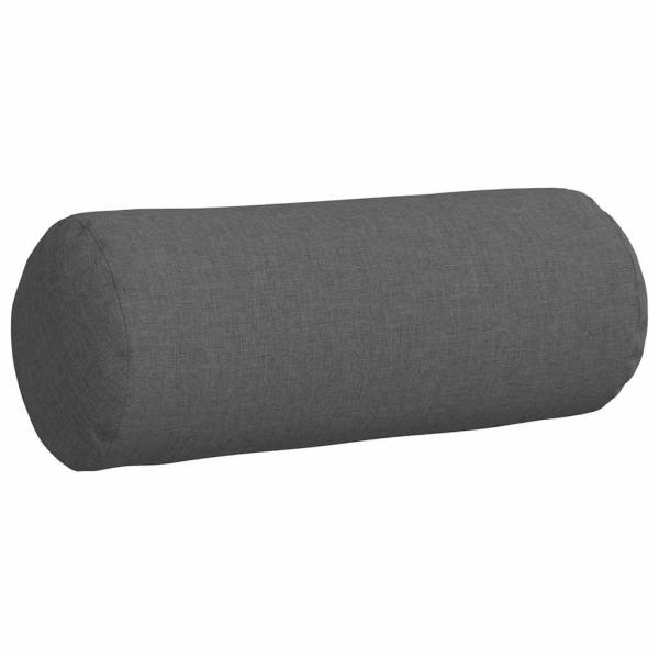 Bolsterkissen 2 pcs Dunkelgrau Ø 15 x 40 cm Stoff
