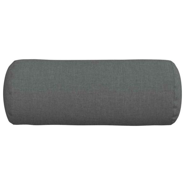Bolsterkissen 2 pcs Dunkelgrau Ø 15 x 40 cm Stoff