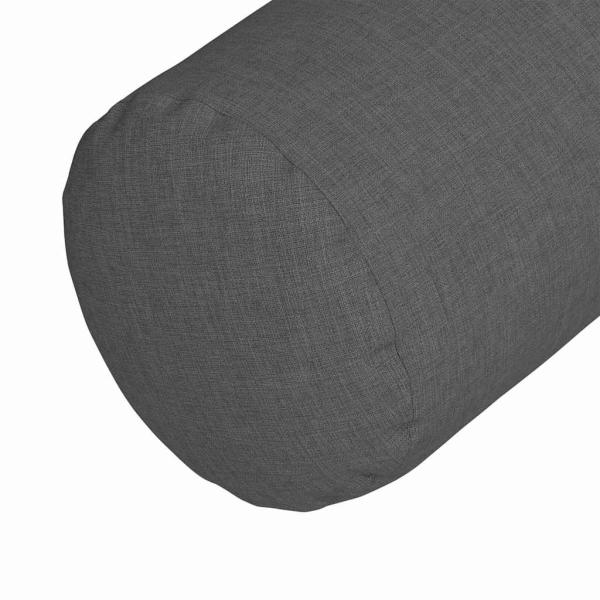 Bolsterkissen 2 pcs Dunkelgrau Ø 15 x 40 cm Stoff