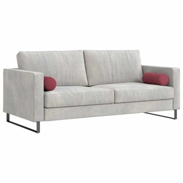 Bolsterkissen 2 pcs Weinrot Ø 15 x 40 cm Stoff