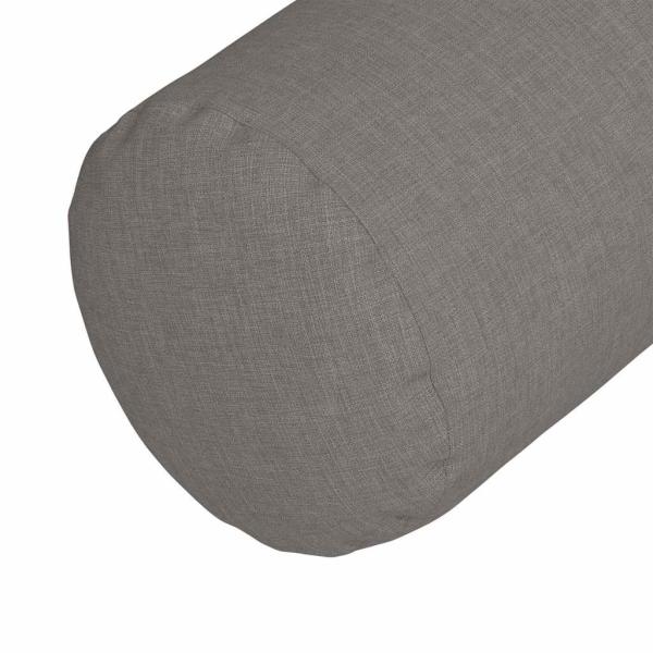 Bolsterkissen 2 pcs Taupe Ø 15 x 40 cm Stoff