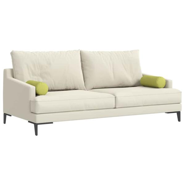 Bolsterkissen 2 pcs Hellgrün Ø 15 x 40 cm Stoff