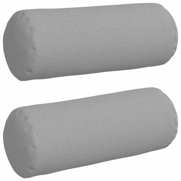 Bolsterkissen 2 pcs Wolkengrau Ø 15 x 40 cm Stoff