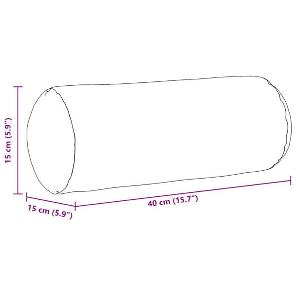 Bolsterkissen 2 pcs Creme Ø 15 x 40 cm Cordstoff
