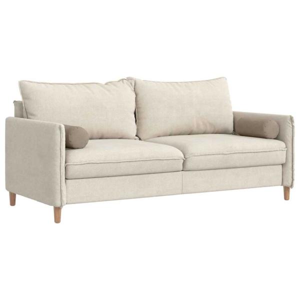 Bolsterkissen 2 pcs Taupe Ø 15 x 40 cm Mikrofaserstoff