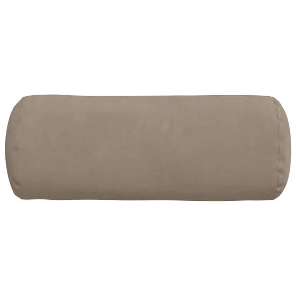 Bolsterkissen 2 pcs Taupe Ø 15 x 40 cm Mikrofaserstoff