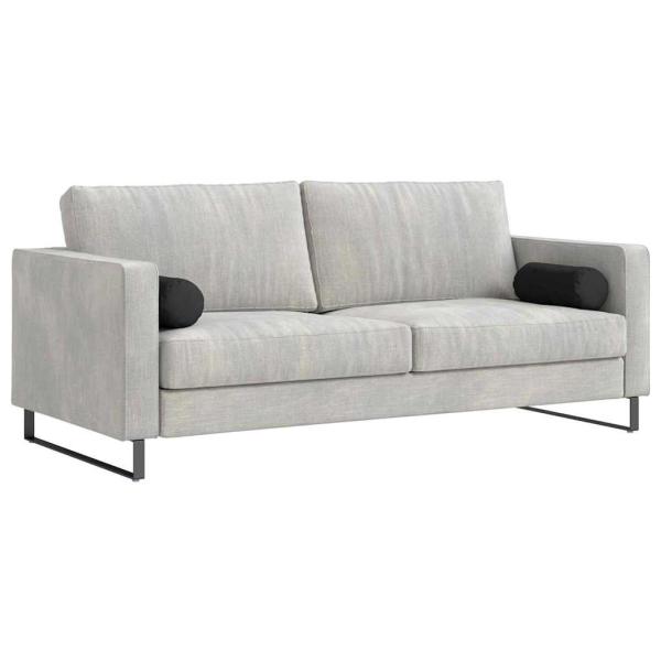 Bolsterkissen 2 pcs Schwarz Ø 15 x 40 cm Mikrofaserstoff