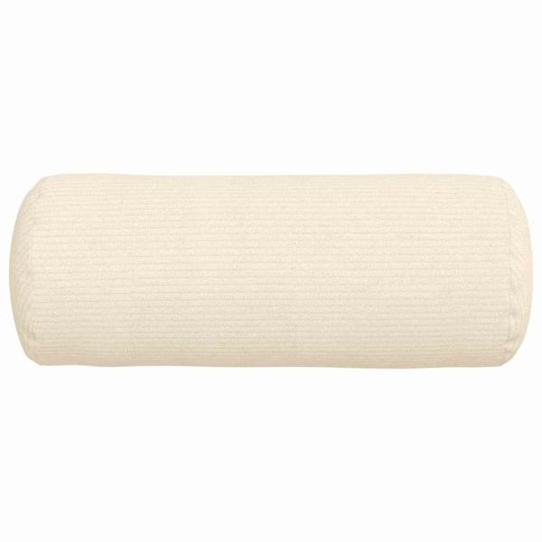 Bolsterkissen 2 pcs Creme Ø 15 x 40 cm Cordstoff