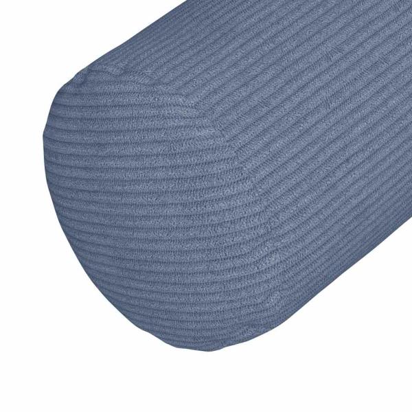 ARDEBO.de - Bolsterkissen 2 pcs Blau Ø 15 x 40 cm Cordstoff