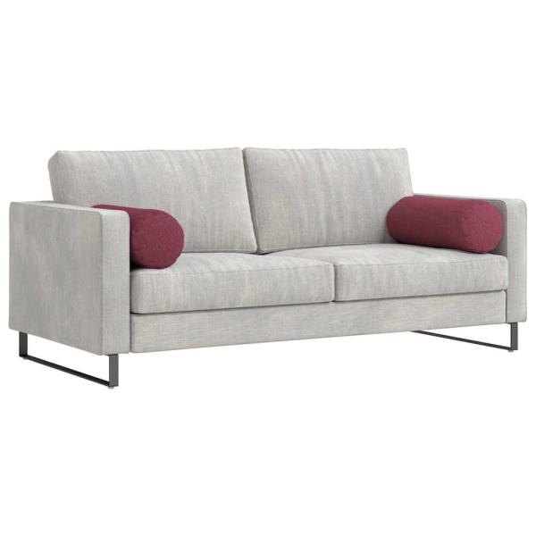 Bolsterkissen 2 pcs Weinrot Ø 25 x 70 cm Stoff