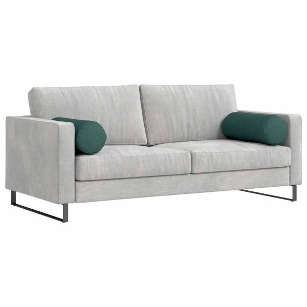 Bolsterkissen 2 pcs Dunkelgrün Ø 25 x 70 cm Stoff