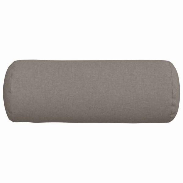 Bolsterkissen 2 pcs Taupe Ø 25 x 70 cm Stoff