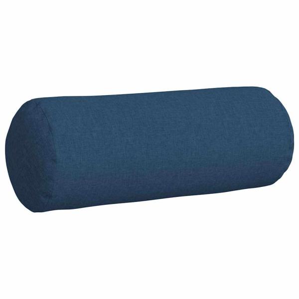 Bolsterkissen 2 pcs Blau Ø 25 x 70 cm Stoff