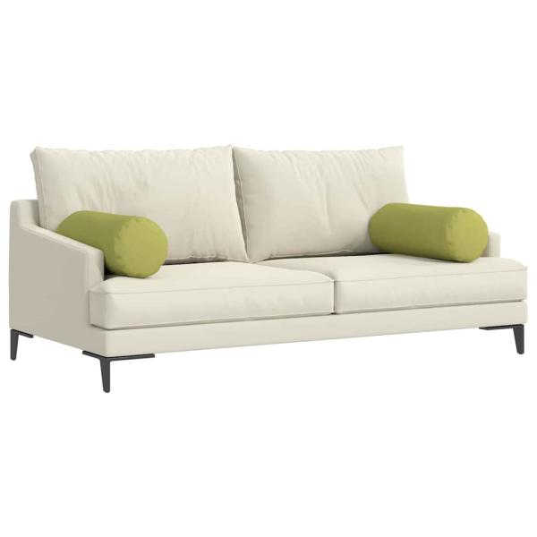 Bolsterkissen 2 pcs Hellgrün Ø 25 x 70 cm Stoff