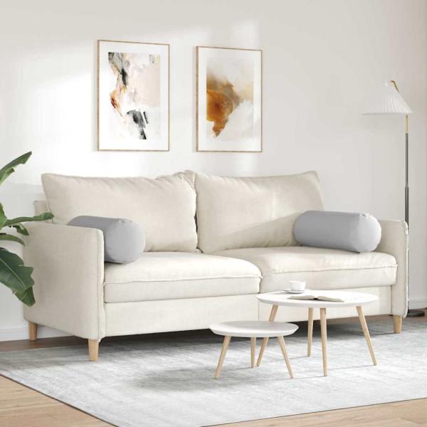 Bolsterkissen 2 pcs Wolkengrau Ø 25 x 70 cm Stoff