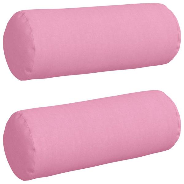 Bolsterkissen 2 pcs Rosa Ø 25 x 70 cm Stoff