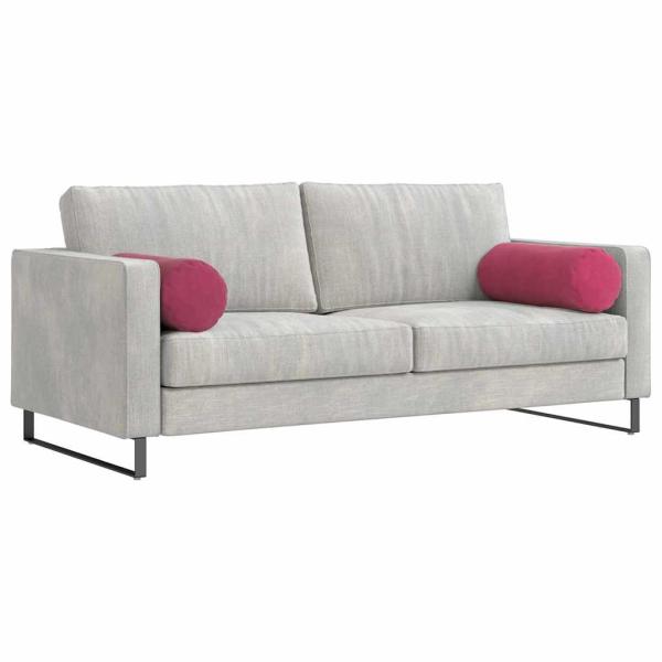Bolsterkissen 2 pcs Weinrot Ø 25 x 70 cm Cordstoff