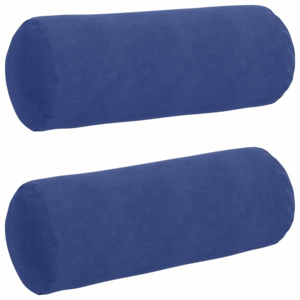 Bolsterkissen 2 pcs Polizeiblau Ø 25 x 70 cm Cordstoff