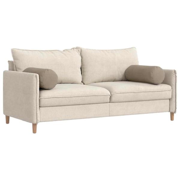 Bolsterkissen 2 pcs Taupe Ø 25 x 70 cm Mikrofaserstoff