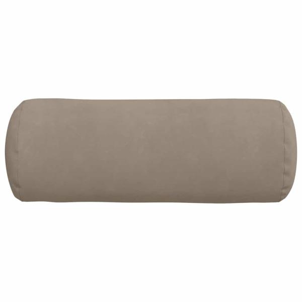Bolsterkissen 2 pcs Taupe Ø 25 x 70 cm Mikrofaserstoff