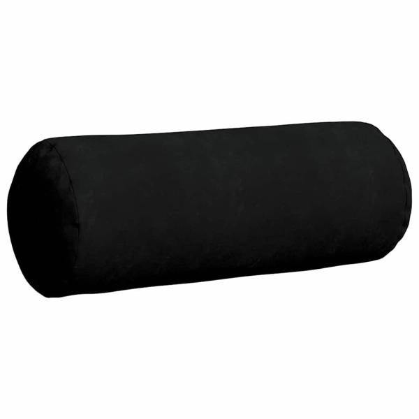 Bolsterkissen 2 pcs Schwarz Ø 25 x 70 cm Mikrofaserstoff