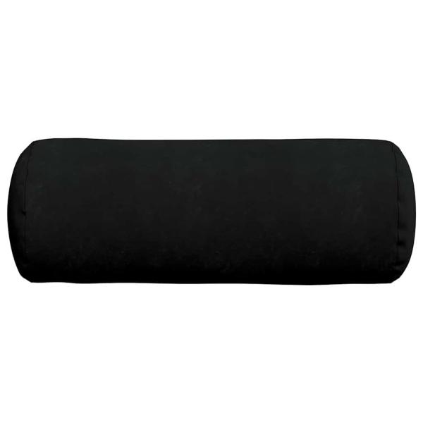 Bolsterkissen 2 pcs Schwarz Ø 25 x 70 cm Mikrofaserstoff