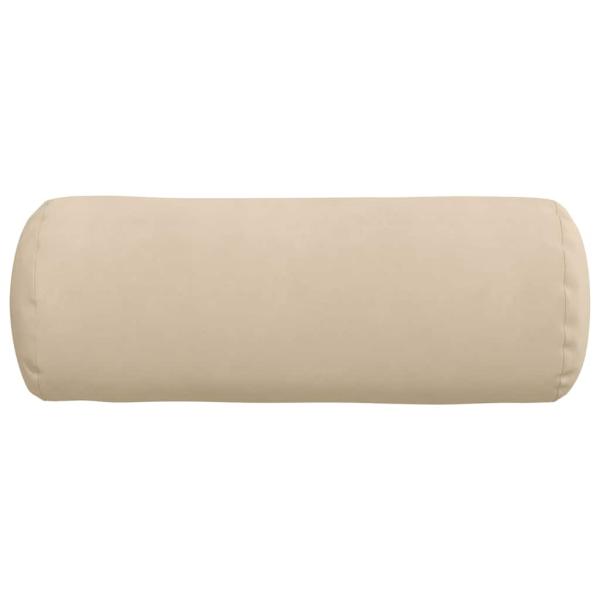 Bolsterkissen 2 pcs Creme Ø 25 x 70 cm Mikrofaserstoff