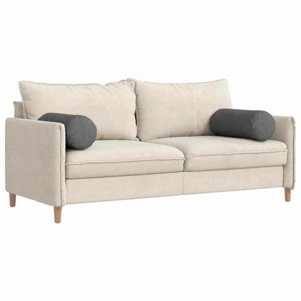 Bolsterkissen 2 pcs Dunkelgrau Ø 25 x 70 cm Cordstoff