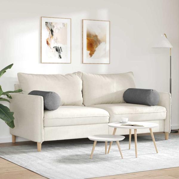 Bolsterkissen 2 pcs Dunkelgrau Ø 25 x 70 cm Cordstoff