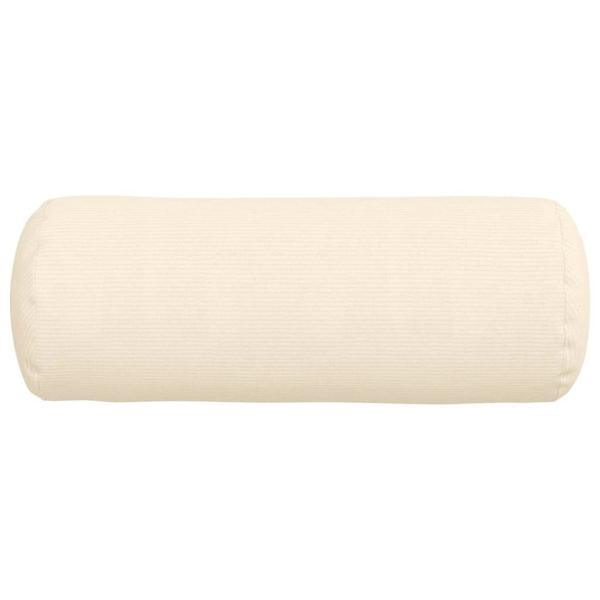 Bolsterkissen 2 pcs Creme Ø 25 x 70 cm Cordstoff