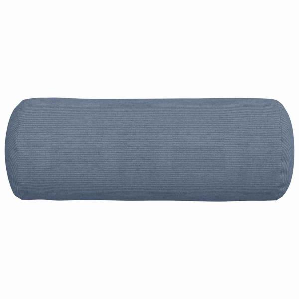 Bolsterkissen 2 pcs Blau Ø 25 x 70 cm Cordstoff