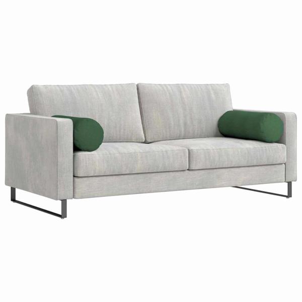 Bolsterkissen 2 pcs Dunkelgrün Ø 25 x 70 cm Cordstoff