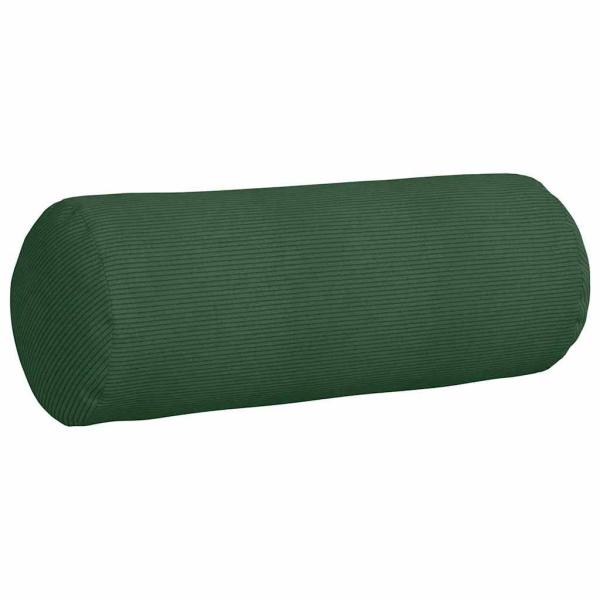Bolsterkissen 2 pcs Dunkelgrün Ø 25 x 70 cm Cordstoff