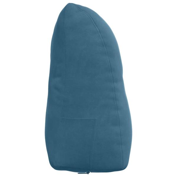 Rückenkissen Blau 45 x 24 x 50 cm Samt