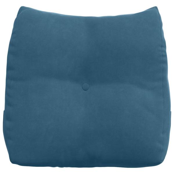 Rückenkissen Blau 45 x 24 x 50 cm Samt
