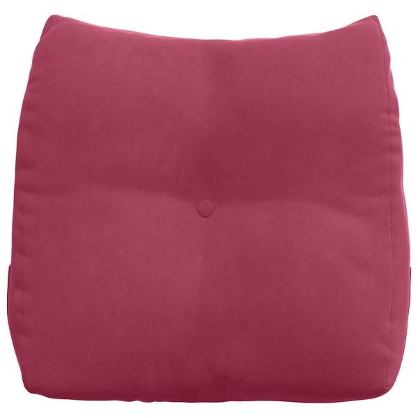 Rücken Kissen Weinrot 45 x 24 x 50 cm Samt