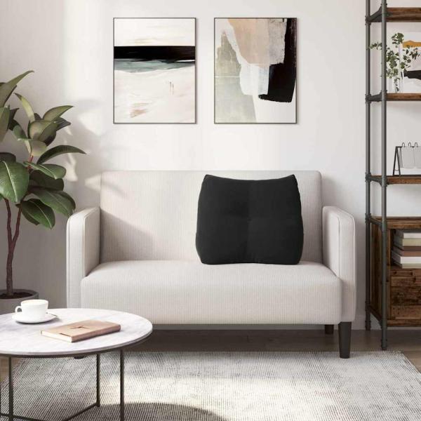 Rücken Kissen Schwarz 60 x 24 x 50 cm Samt