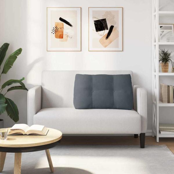 Rücken Kissen Dunkelgrau 80 x 24 x 50 cm Samt