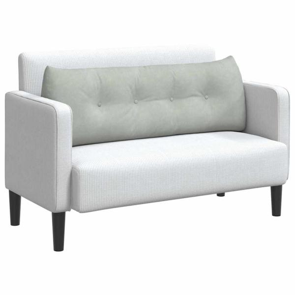 Rücken Kissen Hellgrau 140 x 24 x 50 cm Samt