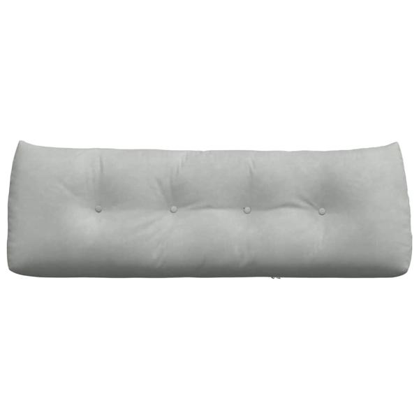 Rücken Kissen Hellgrau 140 x 24 x 50 cm Samt