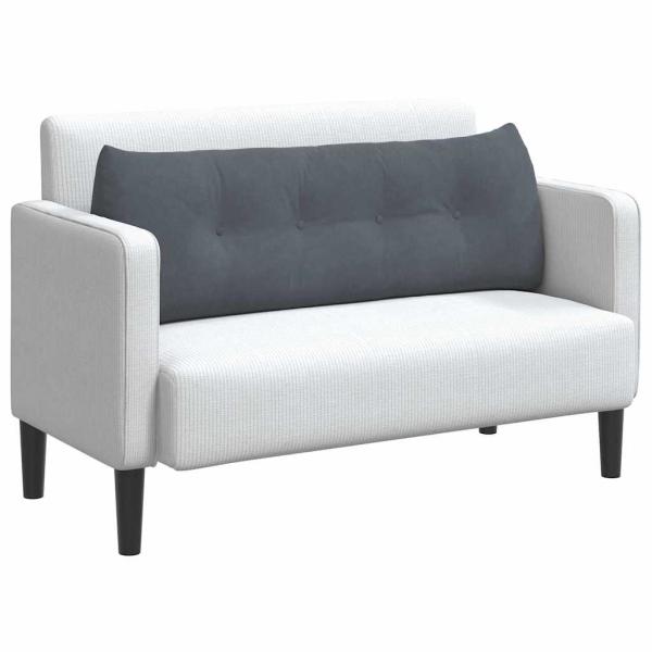 Rücken Kissen Dunkelgrau 140 x 24 x 50 cm Samt