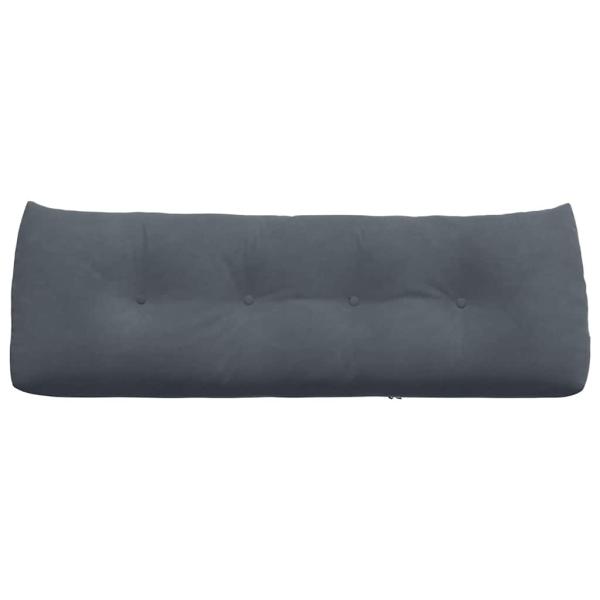 Rücken Kissen Dunkelgrau 140 x 24 x 50 cm Samt