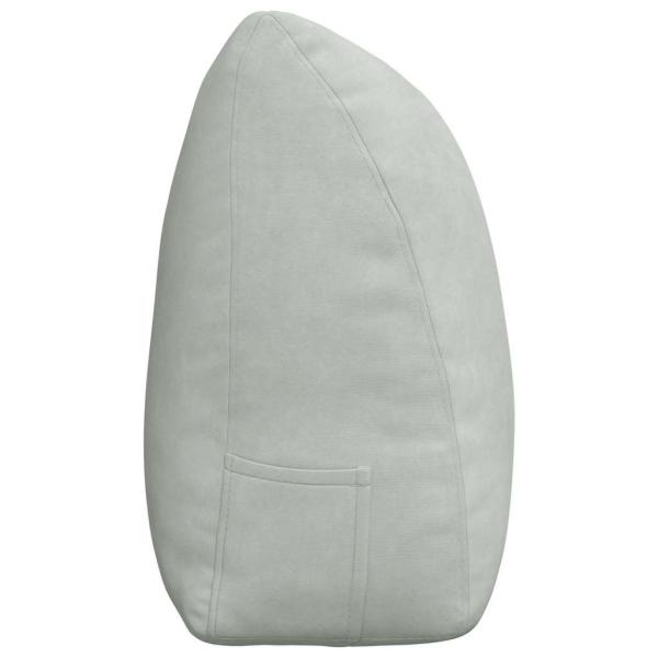 Rücken Kissen Hellgrau 200 x 24 x 50 cm Samt