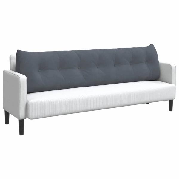 Rücken Kissen Dunkelgrau 200 x 24 x 50 cm Samt