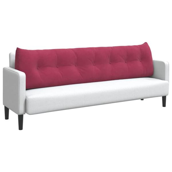 Rücken Kissen Weinrot 200 x 24 x 50 cm Samt