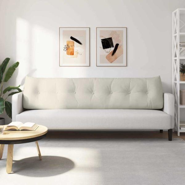 Rücken Kissen Creme 200 x 24 x 50 cm Samt