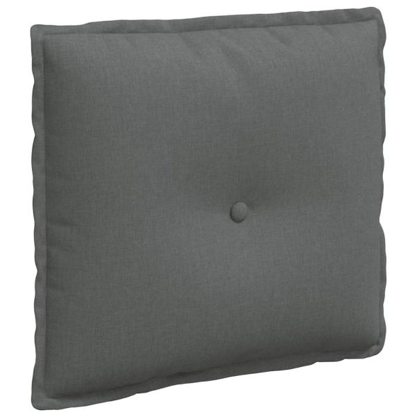 Rücken Kissen Dunkelgrau 50 x 19 x 45 cm Stoff