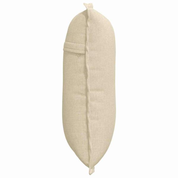 Rücken Kissen Creme 50 x 19 x 45 cm Stoff