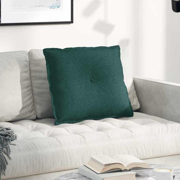 ARDEBO.de - Rücken Kissen Dunkelgrün 60 x 19 x 50 cm Stoff
